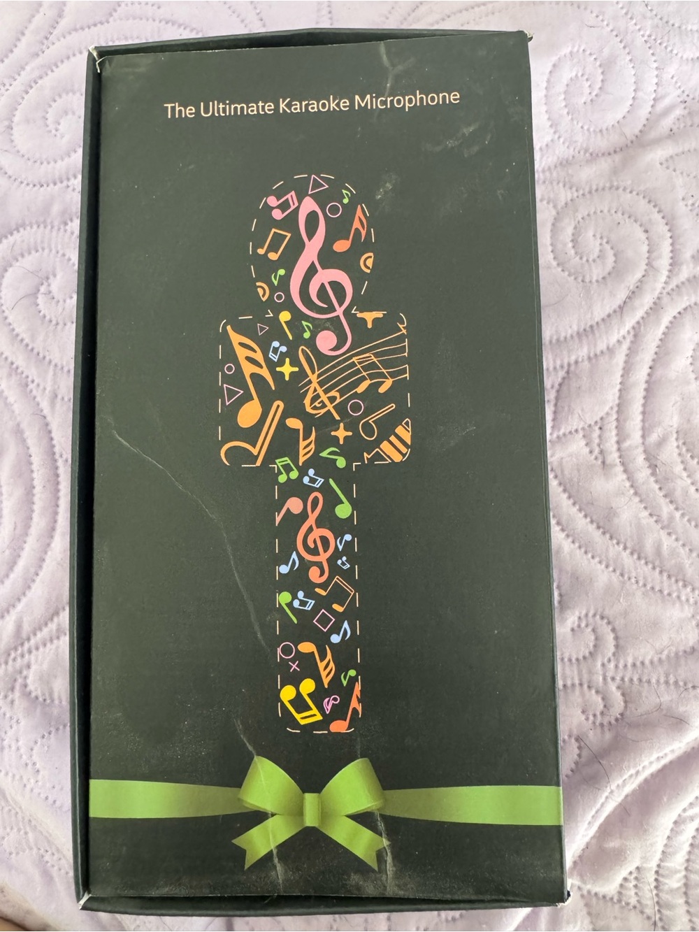 The Ultimate Karaoke Microphone - Black with Multicolor Music Accents